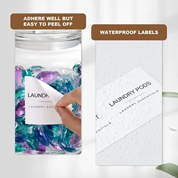 Mustry Half Gallon Glass Jars for Laundry Organization