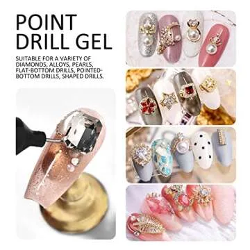 Ownest 2 Pcs Nail Rhinestone Glue - Perfect for DIY Art