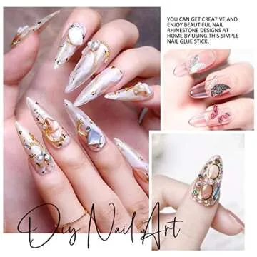 Ownest 2 Pcs Nail Rhinestone Glue - Perfect for DIY Art