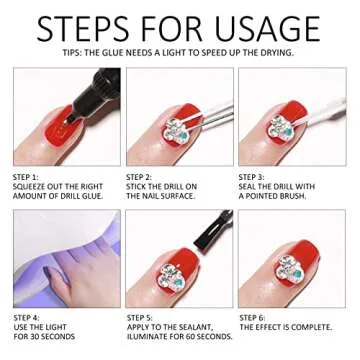 Ownest 2 Pcs Nail Rhinestone Glue - Perfect for DIY Art