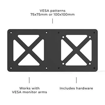 HumanCentric Mounting Bracket Compatible with Intel NUC, VESA Monitor Arm Extension Plate Compatible with The NUC Mini PC Computer
