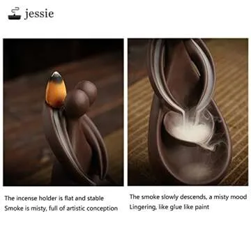 jessie Romantic Hugging Lover Backflow Incense Burner Set