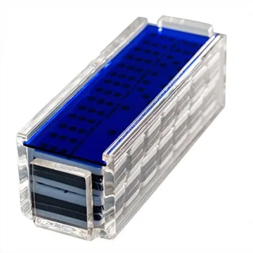 Modern Double Six Jumbo Tiles Dominoes Set - Elegant Acrylic Box with Unique Design