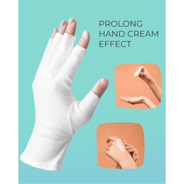 ANSMIO Fingerless Cotton Gloves for Moisturizing Care