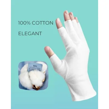 ANSMIO Fingerless Cotton Gloves for Moisturizing Care