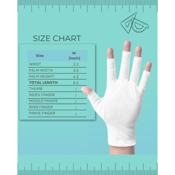 ANSMIO Fingerless Cotton Gloves for Moisturizing Care