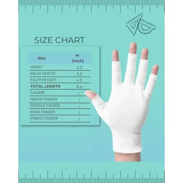 ANSMIO Fingerless Cotton Gloves for Moisturizing Care