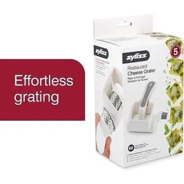 Zyliss Restaurant Cheese Grater - Gifts for Cooks - Culinary Chef Gift - Handheld Rotary Cheese Grater - Cheese, Vegetable, Nut Grater for Right- & Left-Handed Cooks - NSF Restaurant Certified - White