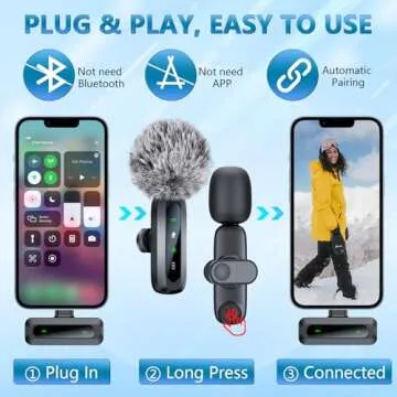 AMASUPER Wireless Mini Microphone for Content Creators