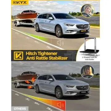 KYX Adjustable Trailer Hitch, Ball Mount Trailer Hitch Fits 2" Receiver, 8 Inch Drop/Rise 12500 LBS GTW, Heavy Duty Dual Ball (2'' X 2-5/16'') Tow Hitch with Anti-Theft Pins Locks for Trucks