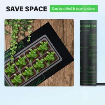 iPower 48" x 20" Waterproof Durable Seedling Heat Mat Warm Hydroponic Plant for Indoor Gardening Germination Starting