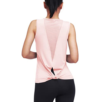 Mippo Women's Mesh Back Yoga Tank - Stylish Workout Top