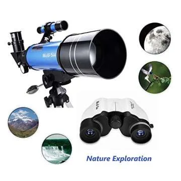 MaxUSee 70mm Telescope & 8X21 Binoculars for Beginners