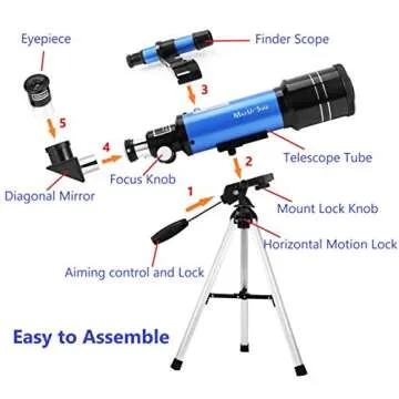 MaxUSee 70mm Telescope & 8X21 Binoculars for Beginners