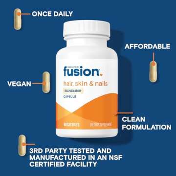 Bariatric Fusion Vegan Hair Skin and Nails Vitamins