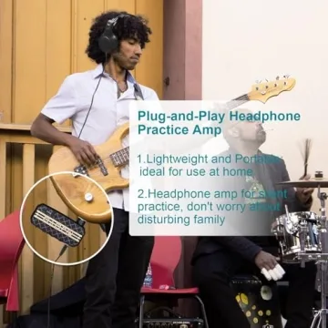 Bass Headphone Amp Mini Guitar Bassist Practice Amplifier with Aux in Portable (JA-03)