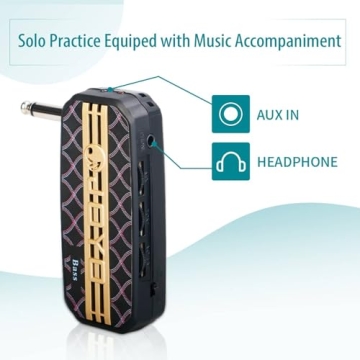 Bass Headphone Amp Mini Guitar Bassist Practice Amplifier with Aux in Portable (JA-03)