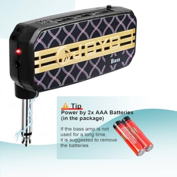 Bass Headphone Amp Mini Guitar Bassist Practice Amplifier with Aux in Portable (JA-03)