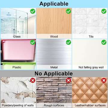 vivinin 15 Pack Shower Caddy Adhesive Replacement, Shower Shelf Adhesive No Drilling, Adhesive Shower Hooks Strong Adhesive, Adhesive Hooks for Showe Caddy, Soap Holder, and Kitchen Racks