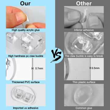 vivinin 15 Pack Shower Caddy Adhesive Replacement, Shower Shelf Adhesive No Drilling, Adhesive Shower Hooks Strong Adhesive, Adhesive Hooks for Showe Caddy, Soap Holder, and Kitchen Racks