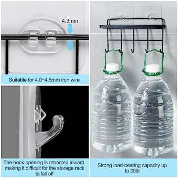 Vivinin Shower Caddy Adhesive No Drilling 15 Pack