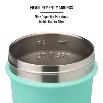 BlenderBottle Strada Sleek Insulated Stainless Steel Water Bottle with Wire Whisk, 25-Ounce, Lavender Ombre (Pack of 1)