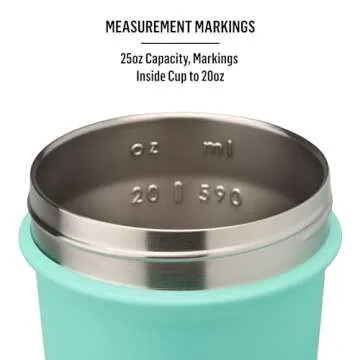 BlenderBottle Strada Sleek Insulated Stainless Steel Water Bottle with Wire Whisk, 25-Ounce, Lavender Ombre (Pack of 1)