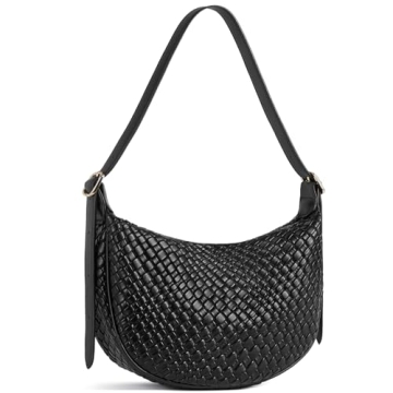 BOSTANTEN Small Crossbody Handbag - Adjustable Strap Hobo Bag in Black
