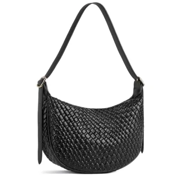 BOSTANTEN Small Crossbody Handbag - Adjustable Strap Hobo Bag in Black
