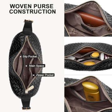 BOSTANTEN Black Crossbody Purse with Adjustable Strap