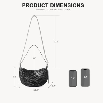 BOSTANTEN Black Crossbody Purse with Adjustable Strap