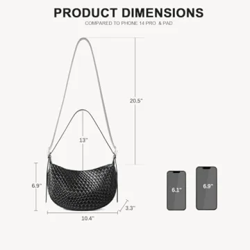 BOSTANTEN Black Crossbody Purse with Adjustable Strap