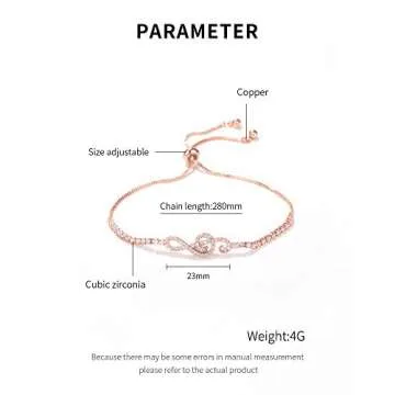 Titruebe Rose Gold Plated Bracelet for Women Musical Note Bracelets Music Lover Jewelry Gift