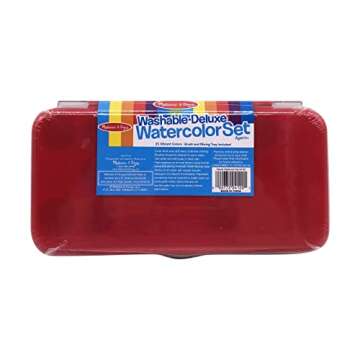 Melissa & Doug Deluxe Watercolor Paint Set With 21 Paints and Paintbrush