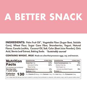 Rip Van AM YUM Strawberry Yogurt - Keto - Non-GMO - Healthy Snacks - Low Carb & Low Sugar (1g) - Low Calorie - 16 Count