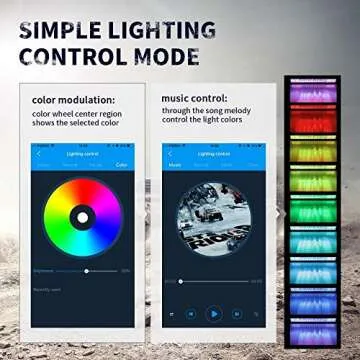 Auxbeam 22 Inch RGB LED Light Bar Multi-Color Light bar 5D V Series 120W Led Bar Off Road Driving Light Spot Flood Combo Beam with Bluetooth App & Wiring Harness