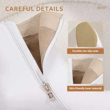 IDIFU Women’s Aliza Fashion Square Toe Ankle Boots