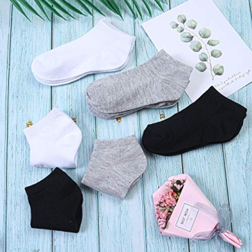 Cooraby 25 Pairs Kids' Low Cut Athletic Socks