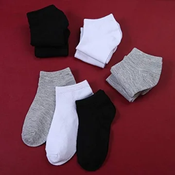 Cooraby 25 Pairs Kids' Low Cut Athletic Socks