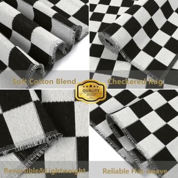 Stylish Seavish Checkered Rug for Any Space