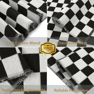 Stylish Seavish Checkered Rug for Any Space