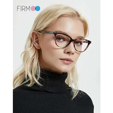 Firmoo Update Blue Light Blocking Reading Glasses 1.5, Photochromic Sunglasses Cat Eye Computer Readers Anti Eyestrain & Glare for Women/Men,Tortoise