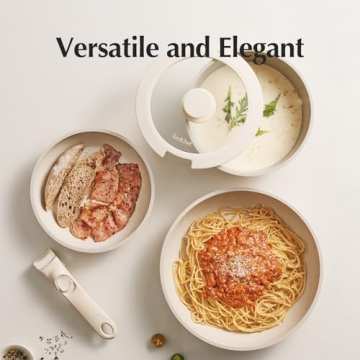 Redchef Ceramic Nonstick Pots and Pans Set - 5 Piece RV Cookware