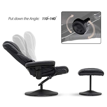 MCombo Recliner with Ottoman - Massage & Swivel Comfort