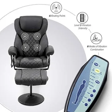 MCombo Recliner with Ottoman - Massage & Swivel Comfort