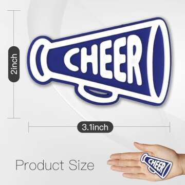 Yanvowes Cheer Charms for Bogg Bag, PVC Rubber Totes Inserts Charms Accessories for Handbag Beach To...