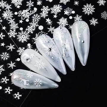Snowflake Nail Art Stickers for Holiday Magic