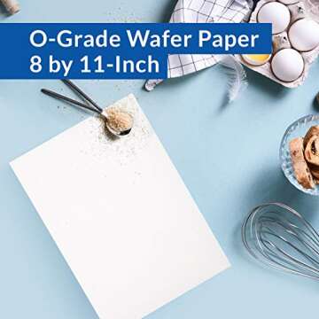 Oasis Supply 25 Piece O-Grade Wafer Paper Pack, 8" by 11"