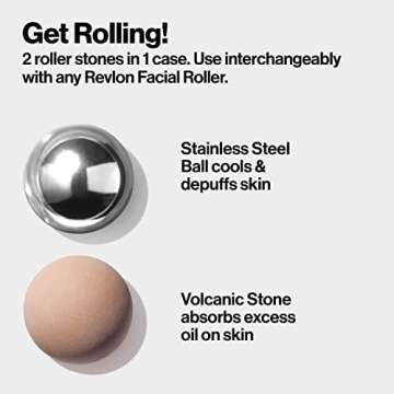 Revlon Facial Roller Refill Pack for Oil Control and Cooling
