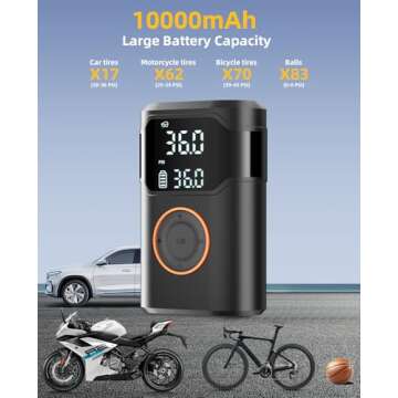 Tire Inflator Portable Air Compressor 150PSI Air Pump